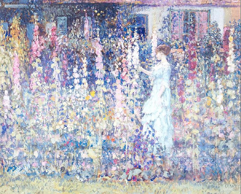 Hollyhocks, Frieseke, Frederick Carl